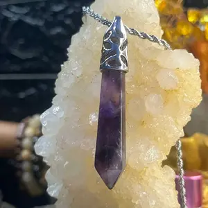 Kalung Pendant Aura Garuda lingga necklace kecubung