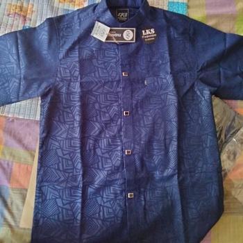 Product Review of Kemko sultan atau  Koko tangan pendek  Atasan Pria Dewasa motif etnik depan kancing vareasi bahan  Katun embos berkualitas terbaik Nyaman di pakai Baju Hitam from c**1 1