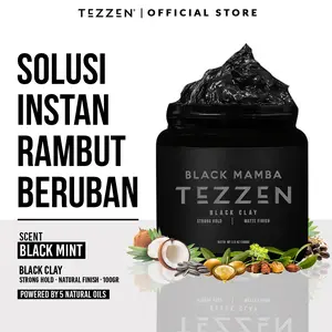 Tezzen Black Mamba Black Clay - Solusi Instan Rambut Beruban