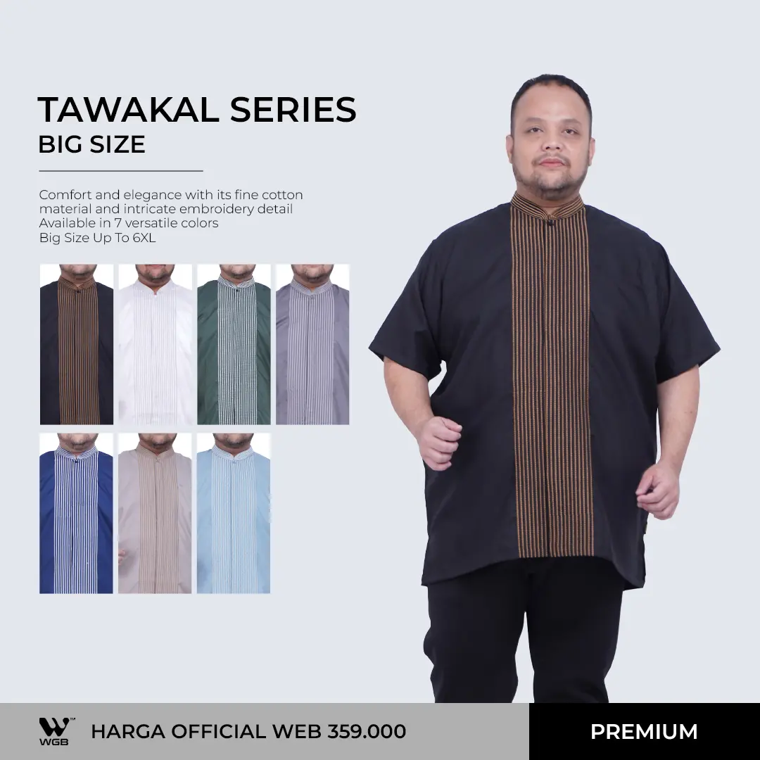 WGB Koko Pendek Tawakal Series Pria Big Size Ukuran Jumbo XXL XXXL
