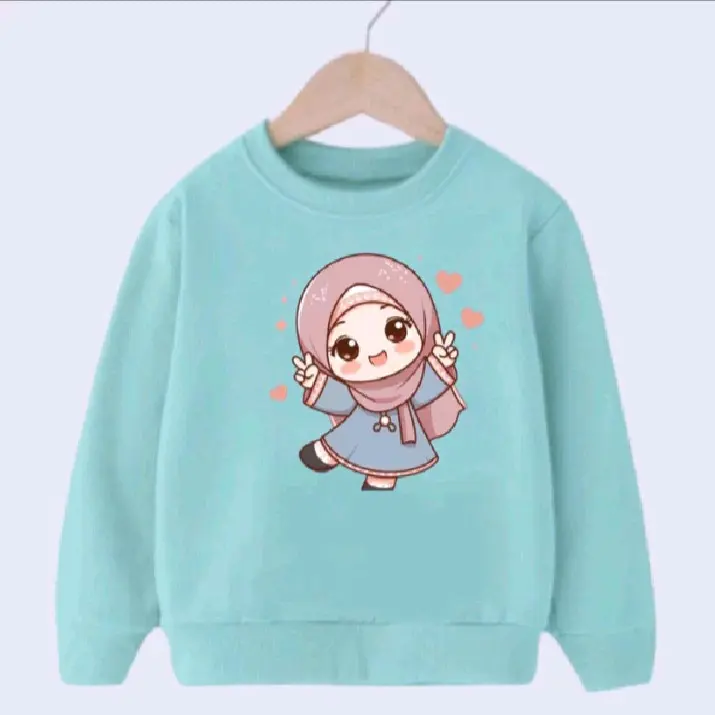 sweater anak karakter hijab cewe 1-12 tahun tshirt 2