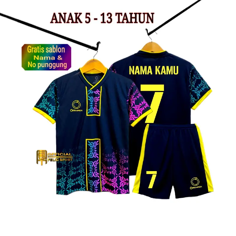 ( CUSTOM ) Baju olahraga anak laki laki/perempuan kaos bola futsal badminton voli tenis basket lari  usia 5-13 tahun uniseks cowo cewek Pakaian Setelan Sepak bola  Outdoor  Sport (MOTIF galaxi) 2