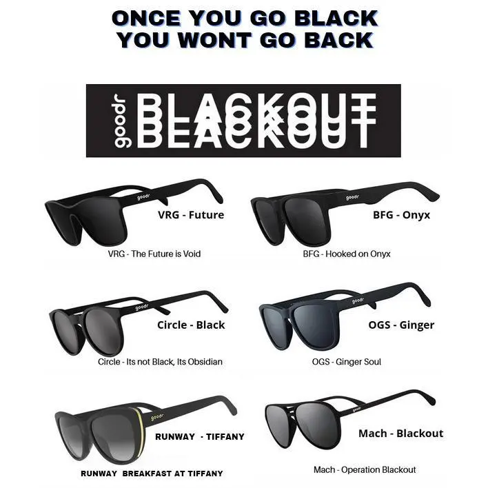 Kacamata GOODR BLACKOUT SERIES LARI JALAN SEPEDA GYM FITNESS OLAHRAGA