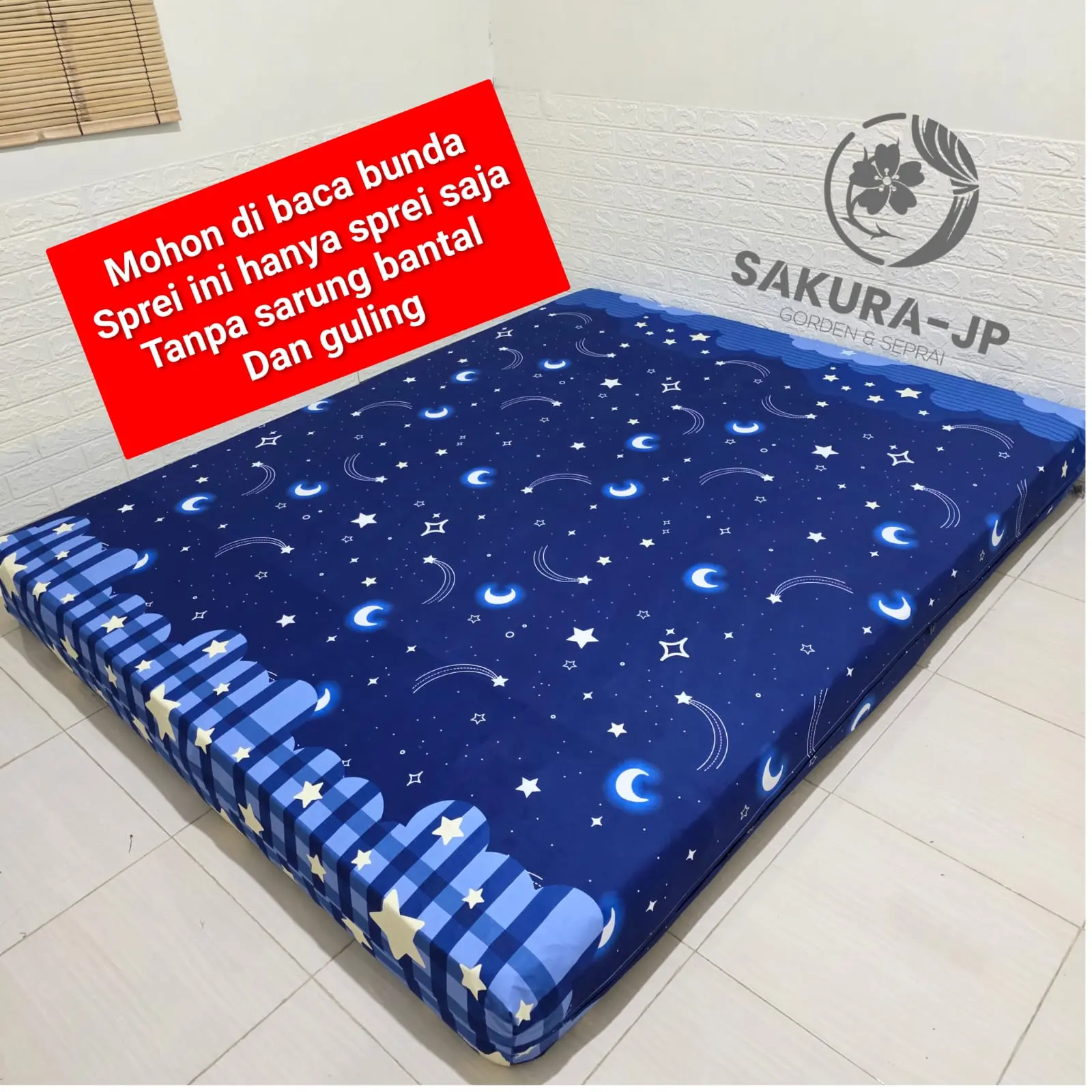 sprei saja semburat semua ukuran ada motif kekinian moderen
