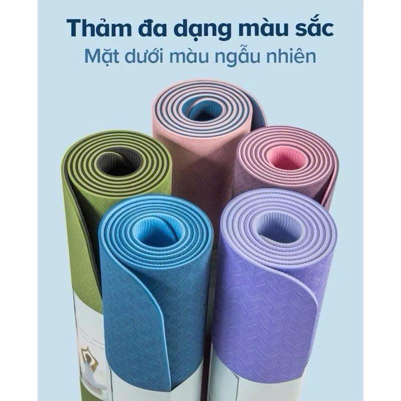 Thảm Tập Yoga TPE 16 Màu Sắc Chống Trượt Tiện Dụng Thể Dục Thể Thao Thảm Tập GYM