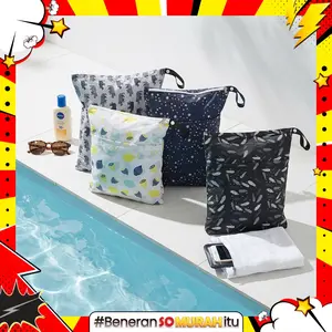 Tas Baju Basah Renang Wet Bag Waterproof Organizer Travel Diapers Bag Bayi Gantung Stroller