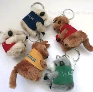 Gantungan Kunci Kanguru Jaket Souvenir Australia Keyring Kangaroo