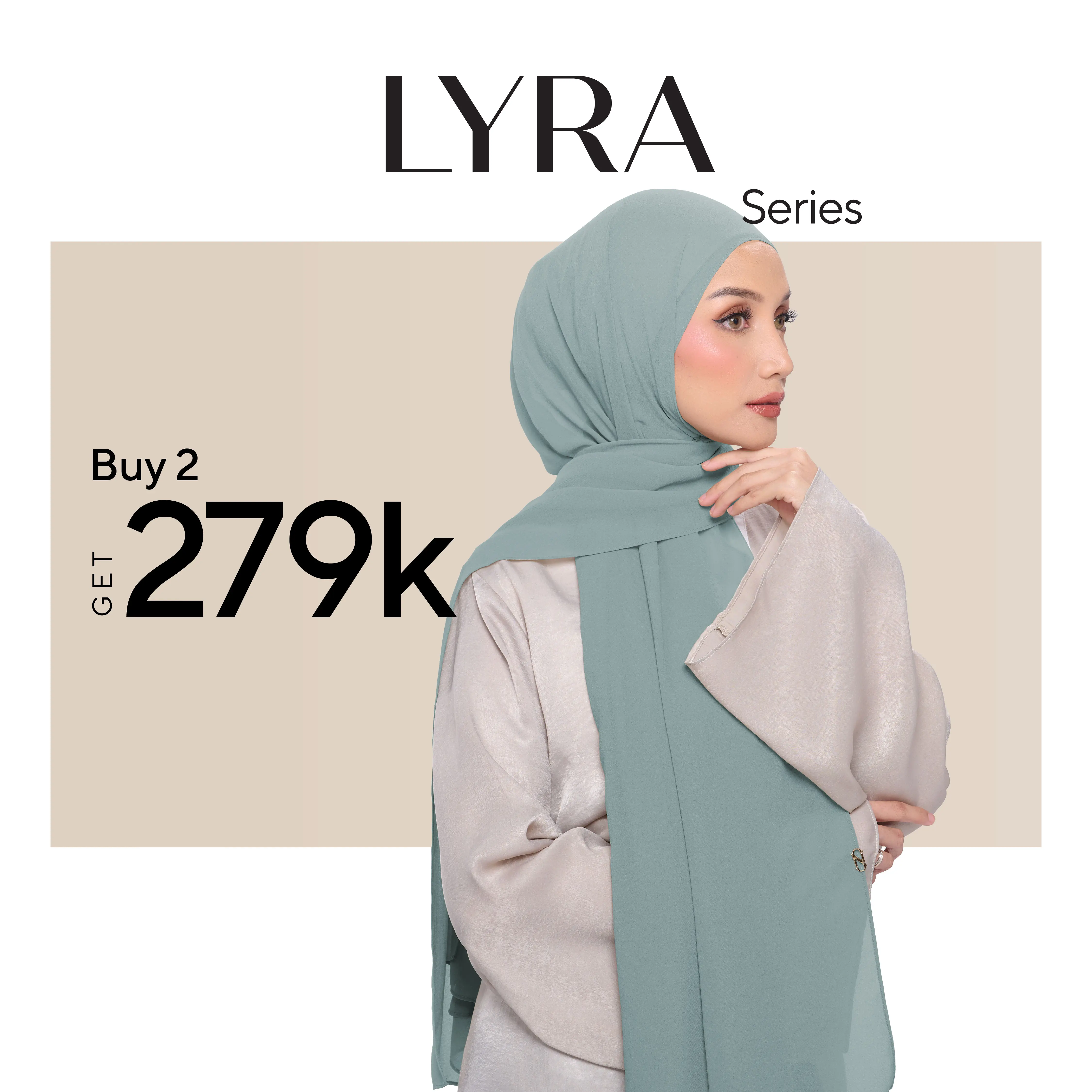 Nabillasyal | Lyra Series | Pashmina Instant | Hijab Instant | Ceruti
