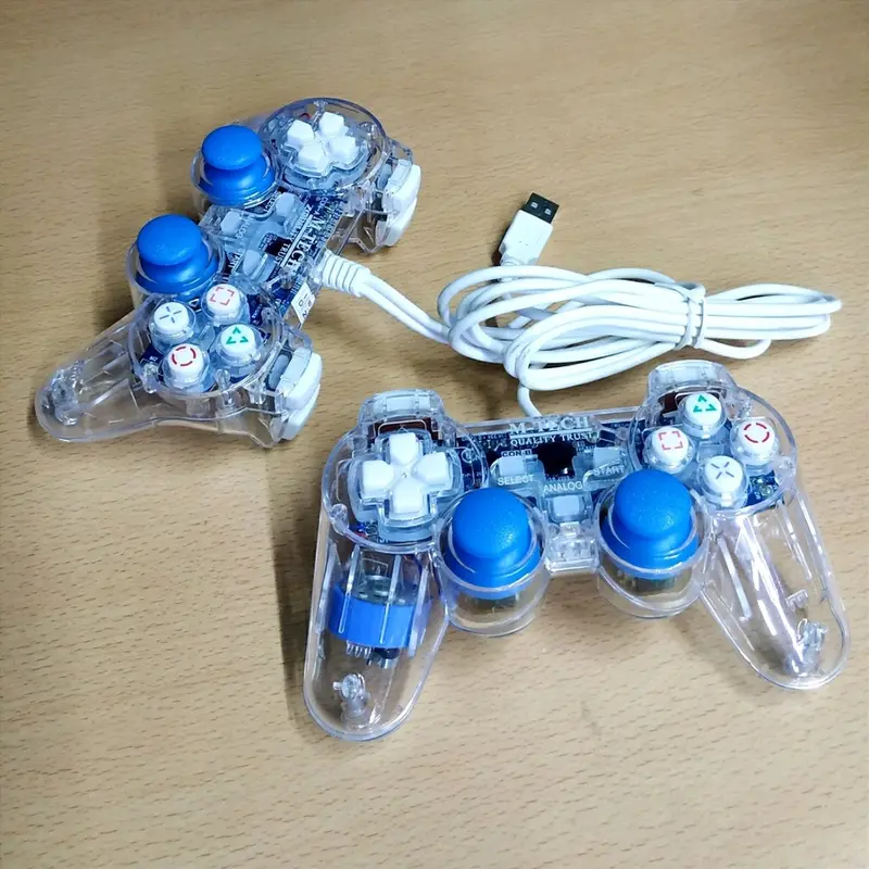 Gamepad Double Getar / joystick komputer pc Laptop Transparan M-Tech Controller Wireless Joystick 1
