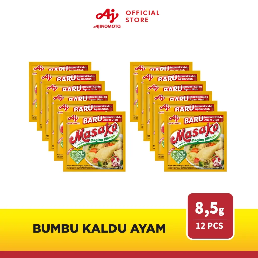 Masako® Bumbu Kaldu Ayam Penyedap Rasa 8.5g (12 pcs)