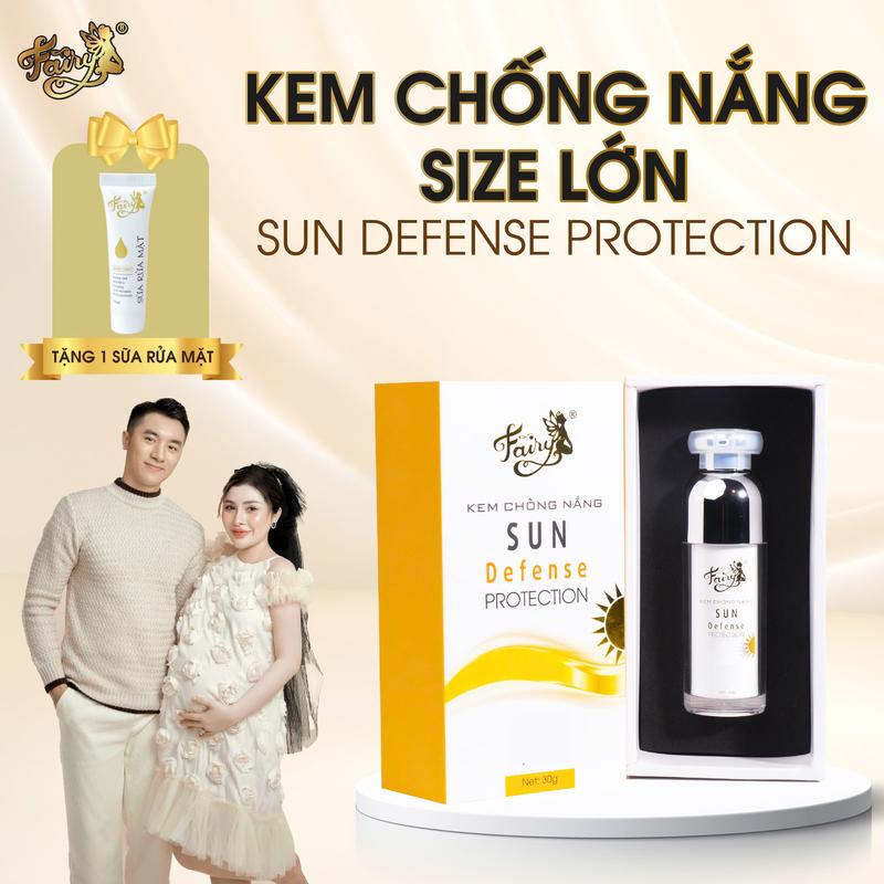 Kem CHỐNG NẮNG FAIRY Hộp lớn Tặng 1 Sữa Rửa Mặt mini