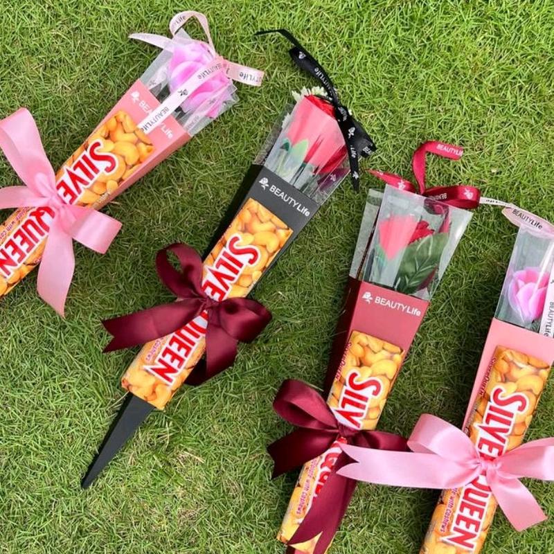 Single Flowers Box + coklat Promo Valentine day 0