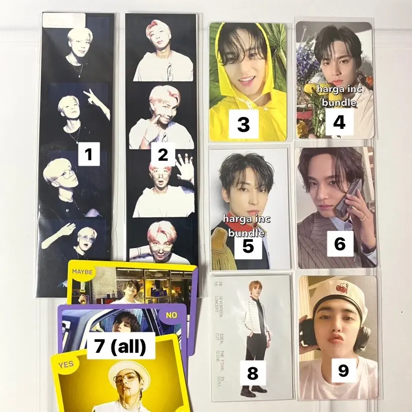 photocard seventeen mingyu wonwoo scoups photostrip butter jimin namjoon tray fml heaven