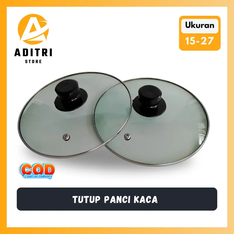 Tutup Panci Kaca Ukuran 15 - 27 | Tutup Kaca Multifungsi | Tutup Panci Serbaguna Dapur 0