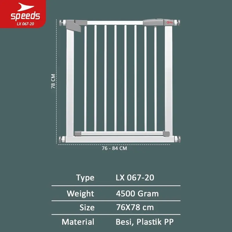 067-19 SPEEDS Baby Safety Gate Pagar Pintu Bayi Pagar Pengaman Bayi Pembatas Bayi Anak Tangga Dapur Kamar Mandi Safe Gate Anti-Slip 1