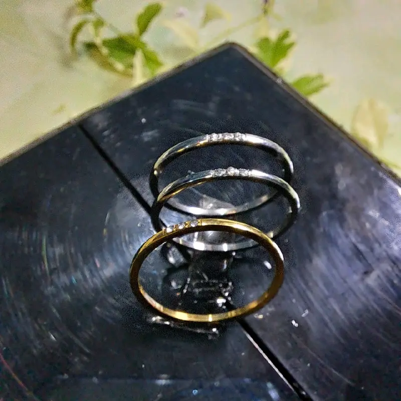 Cincin Titanium Bidadari Permata Kecil Anti Karat dan Anti Luntur SIAP86 0