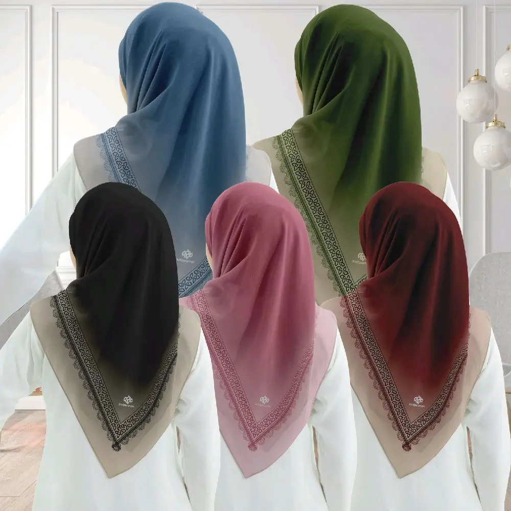 sohibscarves - Hijab Segi Empat Voal Motif Gradasi Kekinian Grageo Series
