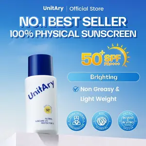 UNITARY Global GlowingSuncare Sunscreen UV Protector SPF 50ml 50+ PA++++ 50ML untuk Kulit Campuran Non Acne Brightening Non Greasy & Ringan