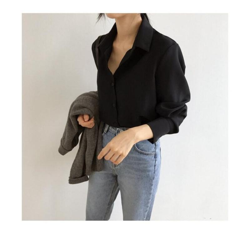 Product Introduction of Korean Style Plus Size Professional OL Shirt Women Casual All-match Loose and Thin Bottoming Shirtblouse Top 39