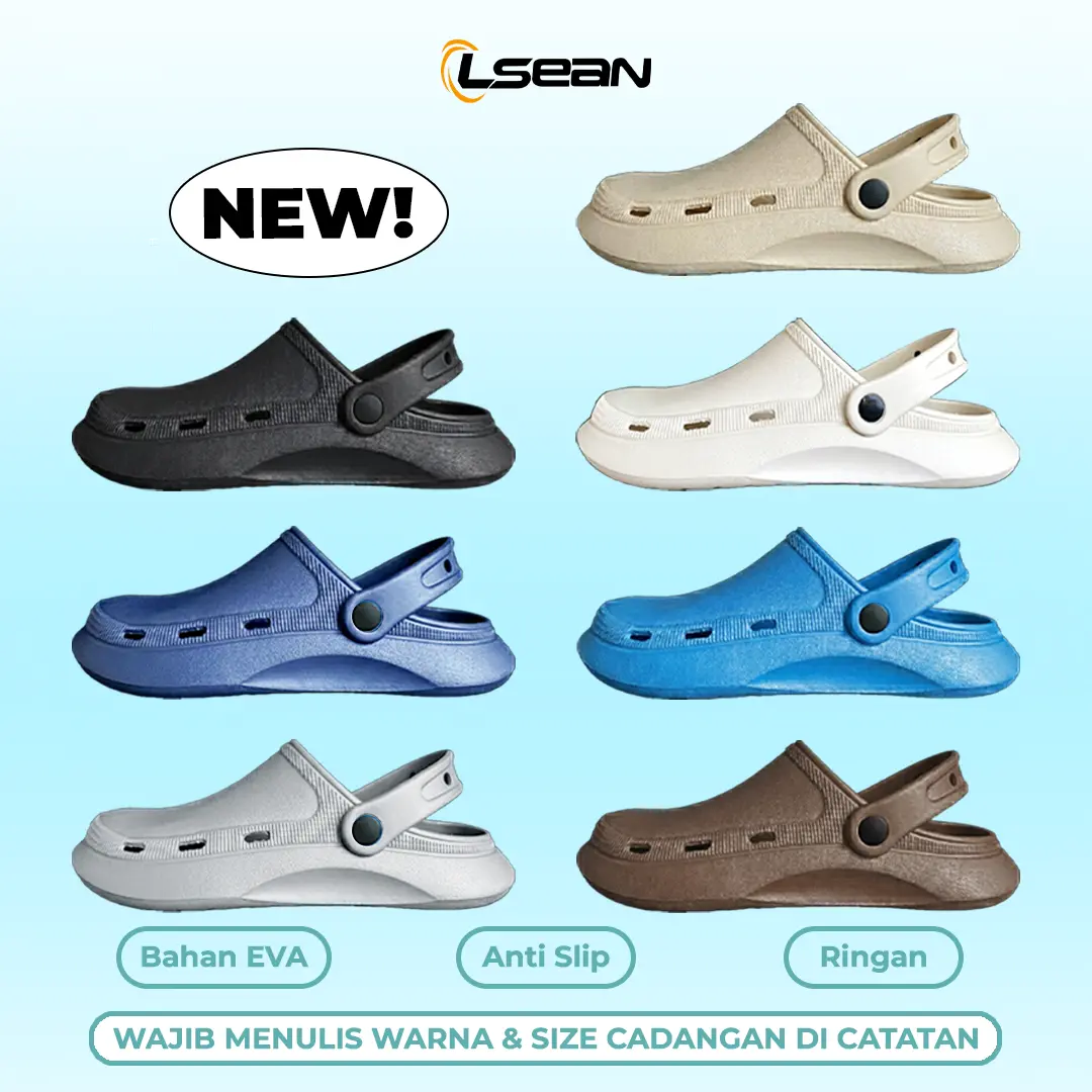 Lsean Sandal Baim EVA Anti Slip Pria Wanita | Sandal Dapur Medis Hotel Anti Air | V11