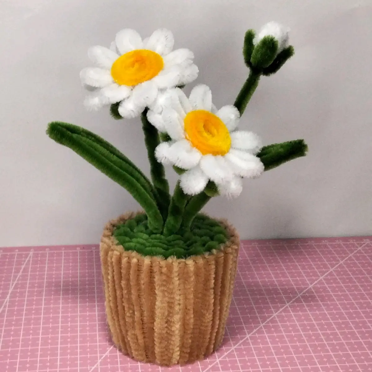 Bunga Daisy kawat bulu | Daisy Flower pipecleaner|Hadiah dan dekorasi Buket Hiasan