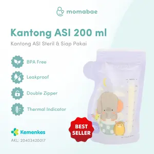 MOMABAE – Kantong ASI 200ML + 20ML Ekstra / Kantong ASI BPA Free / Kantong ASI Thermal Sensor