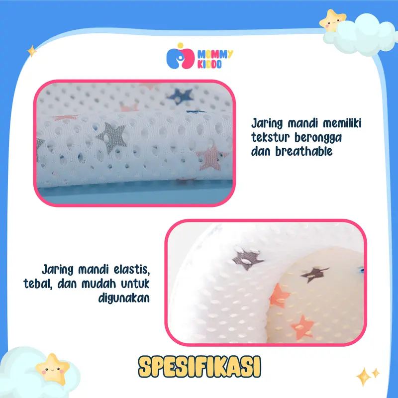 MOMMY KIDDO - Baby Bath Helper Jaring Mandi Bayi Bantal Mandi Bayi 2