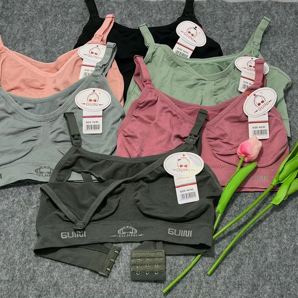 Guini Bra Menyusui  Bahan Rajut Kait 3 Bra Maternity anti drama Nursing Busa isi 3 dan 6 Pcs