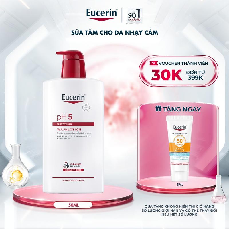 Sữa Tắm Cho Da Nhạy Cảm Eucerin pH5 Washlotion 1000ml-Skincare