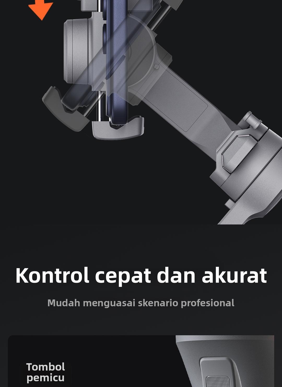 FUNSNAP Capture5 Gimbal Stabilizer HP 3 sumbu, AI Tracking Otomatis untuk Vlog & Live Streaming