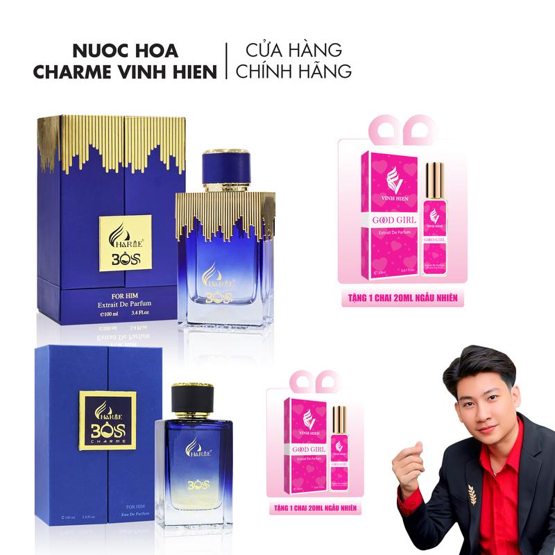  Nước Hoa Charme BOSS 100ml   Kèm 1 Chai 20ml   -  Cosmetic Xịt Thơm - H R V E 