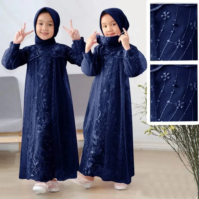 DRES LIANA KID 3-13 TAHUN/GAMIS ANAK TILE MUTIARA REAL PICT FRE MASKER GOOD QUALITY 2