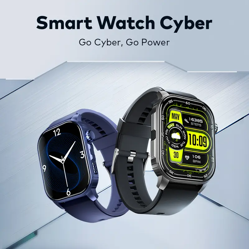itel ISW-O21 Smart Watch Cyber Smart Watch, 7 Days Extra-Long Battery,2.01" Ultra Large HD Display, AI Voice Assistant,Support Hear 1