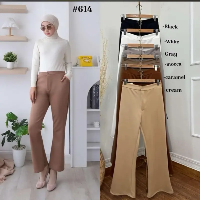 Celana cutbray scuba wanita terbaru