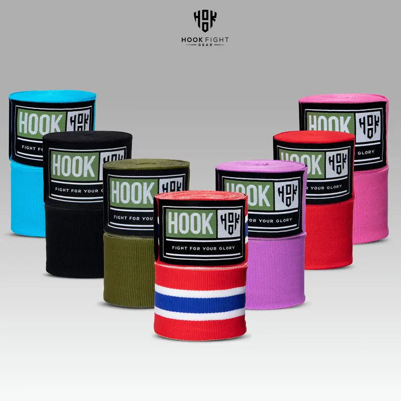 Handwarp Tinju Tali Muaythai Handwrap Muay Thai Hook Strap Elastis Hand Wraps Bandage Kickboxing Handwarp Pembungkus Tangan MMA Boxing Wrap 1