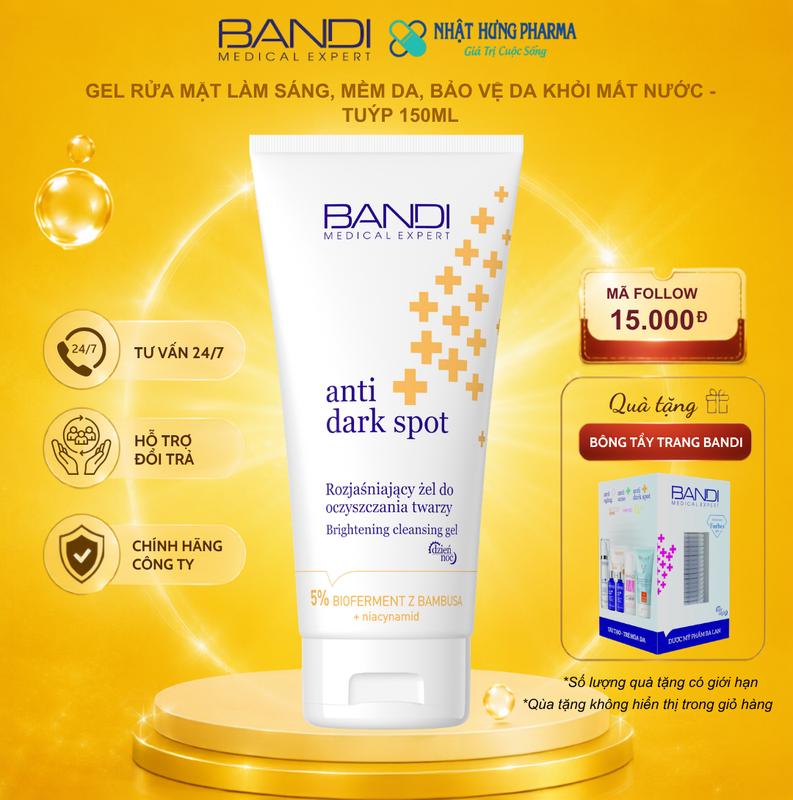 BANDI CLEANSING GEL Anti Dark Spot Brightening - Gel rửa mặt làm sáng da 150ml