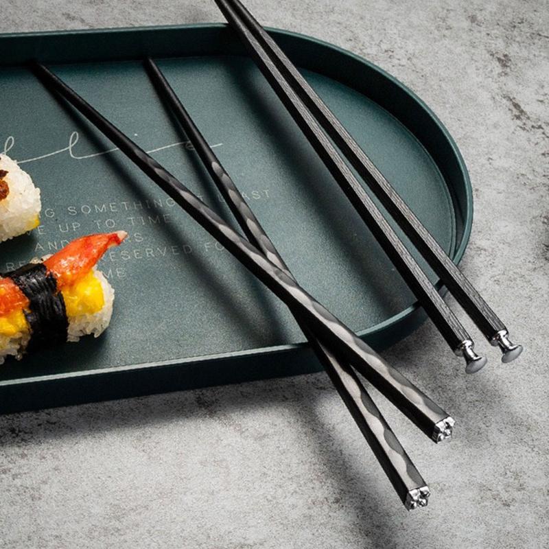Product Introduction of 5Pairs Japanese Non-Slip Chopsticks High Quality Korean Home Hotel Restaurant Portable y Food Stick for Sushi Chopsticks 37