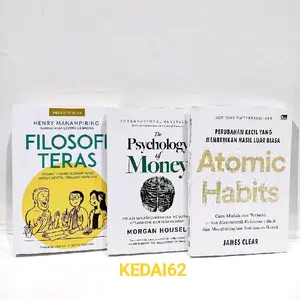 PAKET ISI 3 BUKU MOTIVASI FILOSOFI TERAS + ATOMIC HABITS + THE PSYCHOLOGY OF MONEY Soft Cover