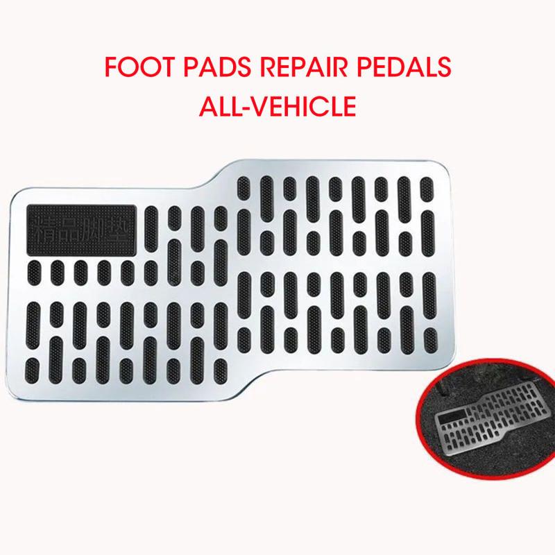 Product Introduction of Universal Car Floor Mat Stainless Steel Car Wear-resistant Pedal Thickened Pedal Board Main Cab Metal Repair Protective Foot Mat 36