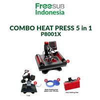 Gambar FREESUB - Mesin Press Kaos, Sepatu, Topi, Pulpen, Mug, Piring P8001X (5 in 1 / 8 in 1/ 11 in 1) - Combo Heat Press All In One untuk Kaos, Bag, Puzzle, Plat Aluminium, Bantal, Mug, Piring (DTG, DTF, Polyflex, Sublime, Transfer Paper, Platisol, Rubber) - 5 in 1, Surabaya dari Sun Indonesia Kota Surabaya 5 Tokopedia
