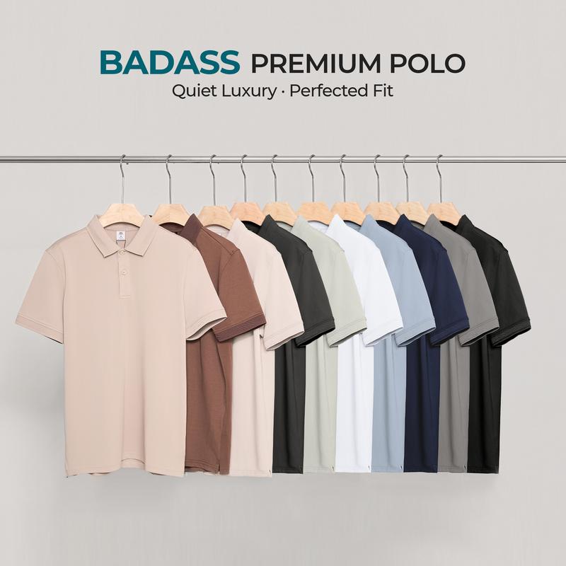 Áo polo nam dệt kim trẻ trung BADASS áo thun polo nam có cổ phom chuẩn,có bigsize  360 Boutique- POTOL516