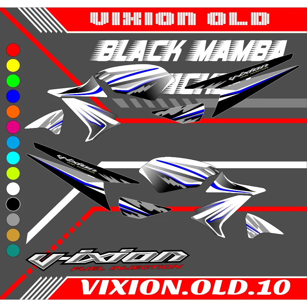 Sticker Striping VIXION OLD Decal Stiker list variasi yamaha VIXION OLD code 10