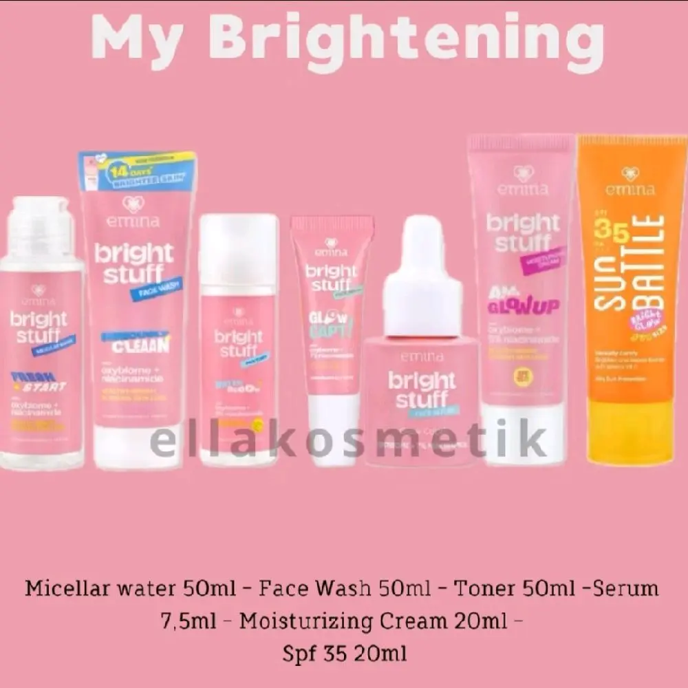 Emina Bright Stuff Micellar Water, Face Wash, Tone up, Moisturizer