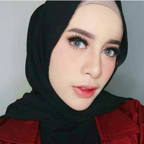 (Free Case) Softlens Newbluk Grey 15mm Softlens Normal dan Minus Contact Lens 3