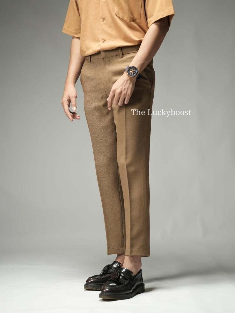 Product Introduction of THELUCKYBOSST Ankle Pants Celana formal kerja pria Slimfit dewasa kantor bahan woll kekinian Celana panjang casual celana ankle celana kuliah 2