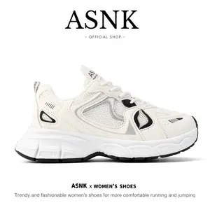 SIZE 36-44 ASNK SEPATU SNEAKERS RUNNING WANITA KOREA STYLE TRAINING KASUAL SHOES H-505 Olahraga Casual