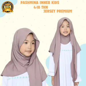 Jilbab Hijab Pashmina Instan inner Leher anak Jersey premium Usia 4-10 Tahun Kerudung anak perempuan