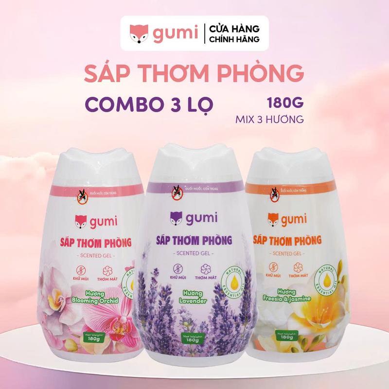 Mall Sáp Thơm Khử Mùi GUMI 180g – Hương Nhài & Lan Nam Phi Oải Hương Phong Lan – Khử Mùi Nhà Vệ Sinh Phòng Kín Ô Tô