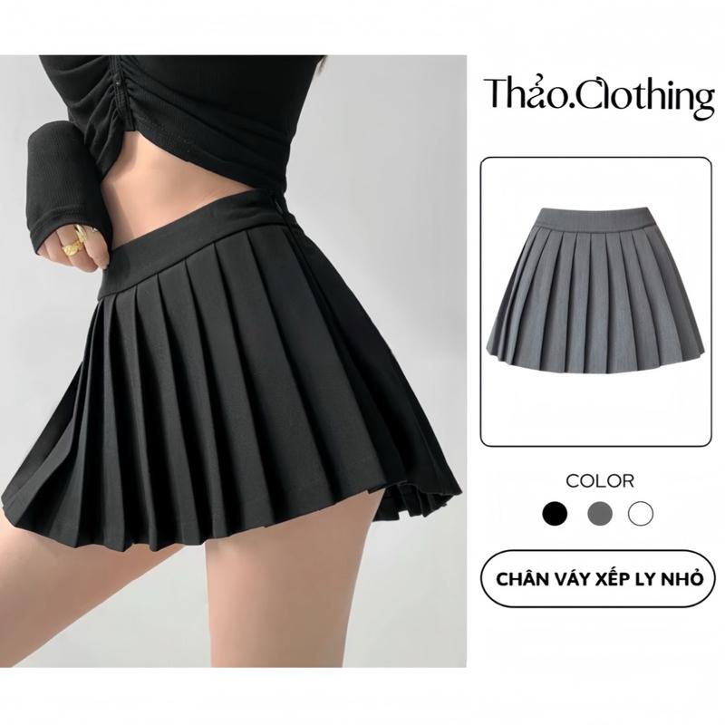  CHÂN VÁY XẾP LY NHỎ DÁNG NGẮN Chất Đẹp Có Quần Bảo Hộ Women Nữ S159 