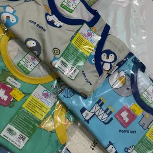 [ 3 Setel ] Setelan Moms Gift KUTUNG / Setelan Lengan Buntung Singlet Anak Unisex Piyama - Mowoto